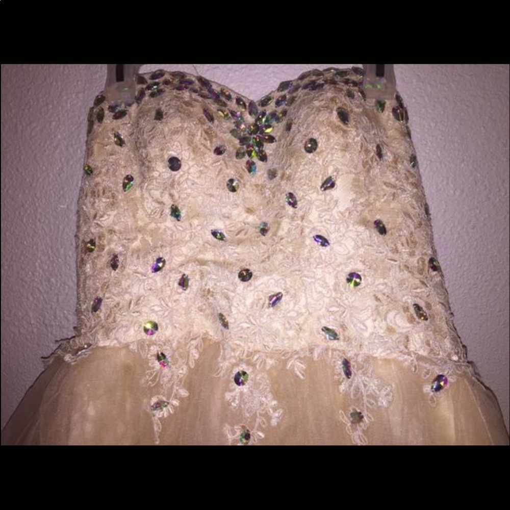 Cream color homecoming/party dress